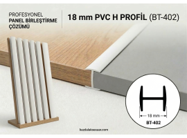 PVC H Profil 18 mm Panel Birleştirme Çıtası. BEYAZ renk